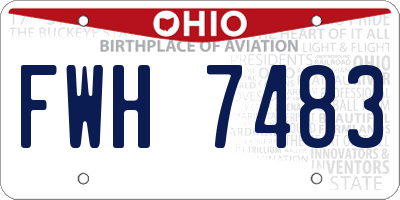 OH license plate FWH7483