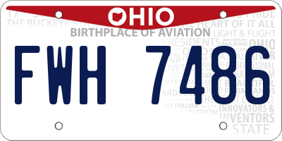 OH license plate FWH7486