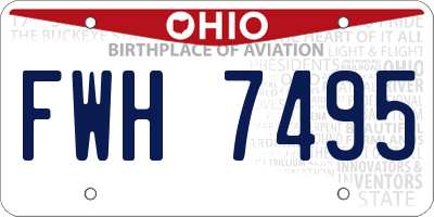 OH license plate FWH7495