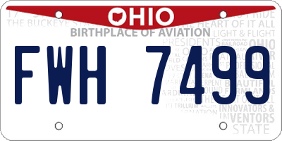OH license plate FWH7499