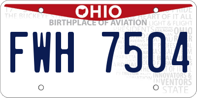 OH license plate FWH7504