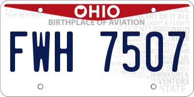 OH license plate FWH7507