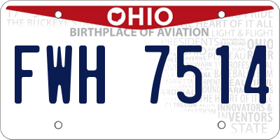 OH license plate FWH7514