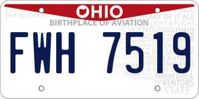 OH license plate FWH7519