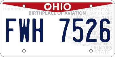 OH license plate FWH7526