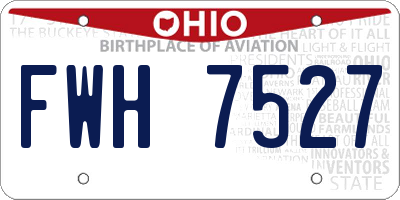 OH license plate FWH7527