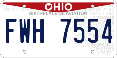 OH license plate FWH7554