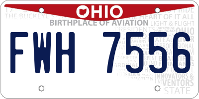 OH license plate FWH7556