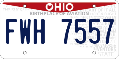 OH license plate FWH7557
