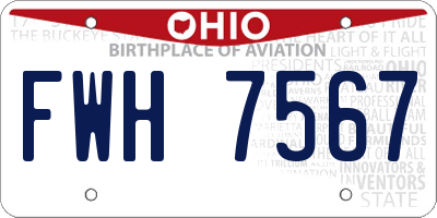 OH license plate FWH7567