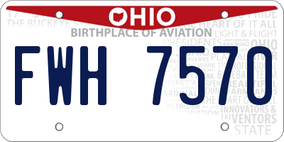 OH license plate FWH7570