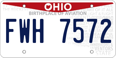 OH license plate FWH7572