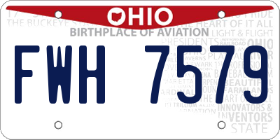 OH license plate FWH7579