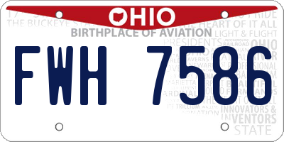 OH license plate FWH7586