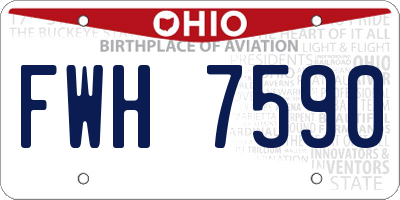 OH license plate FWH7590