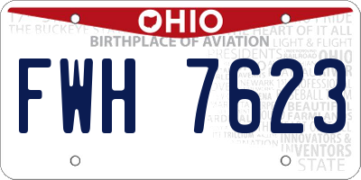 OH license plate FWH7623