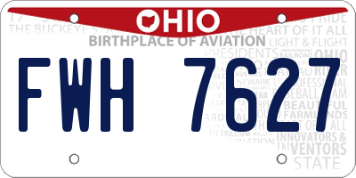 OH license plate FWH7627