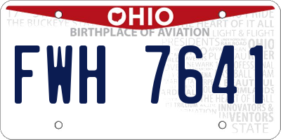 OH license plate FWH7641