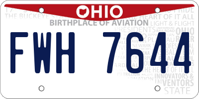 OH license plate FWH7644