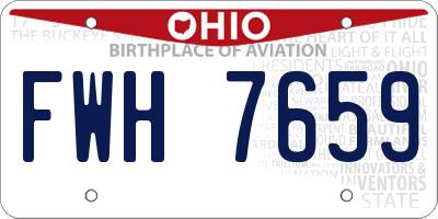 OH license plate FWH7659