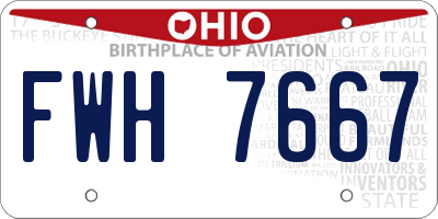 OH license plate FWH7667