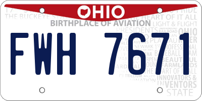 OH license plate FWH7671