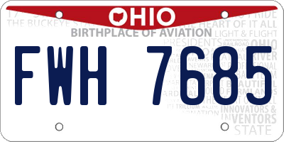 OH license plate FWH7685
