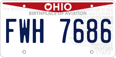 OH license plate FWH7686