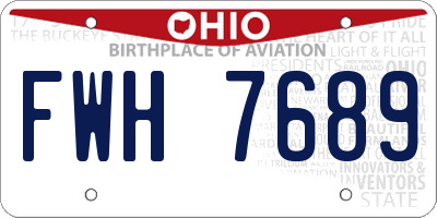 OH license plate FWH7689