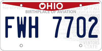 OH license plate FWH7702