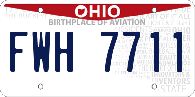 OH license plate FWH7711