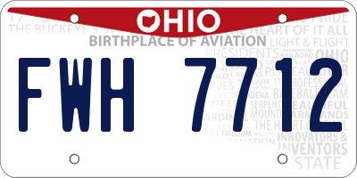 OH license plate FWH7712