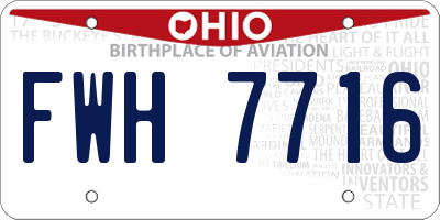 OH license plate FWH7716