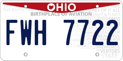 OH license plate FWH7722