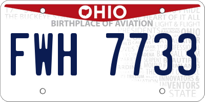 OH license plate FWH7733