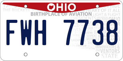 OH license plate FWH7738