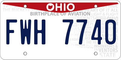 OH license plate FWH7740