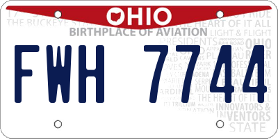 OH license plate FWH7744