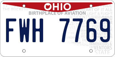 OH license plate FWH7769