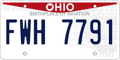 OH license plate FWH7791