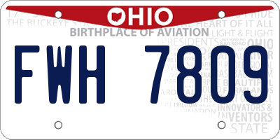 OH license plate FWH7809