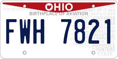 OH license plate FWH7821