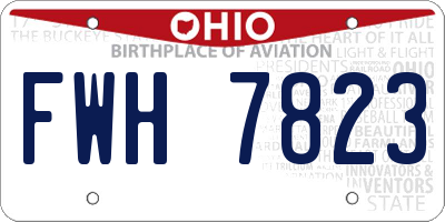 OH license plate FWH7823
