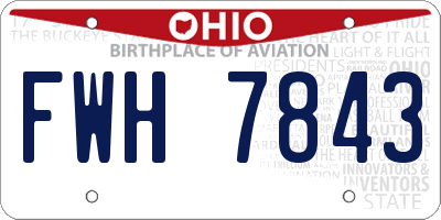 OH license plate FWH7843