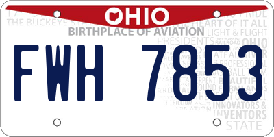 OH license plate FWH7853