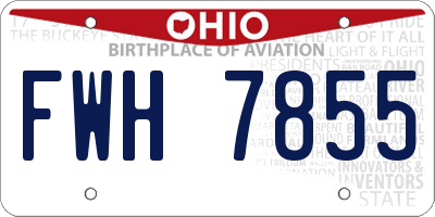 OH license plate FWH7855