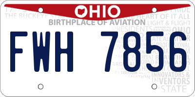 OH license plate FWH7856