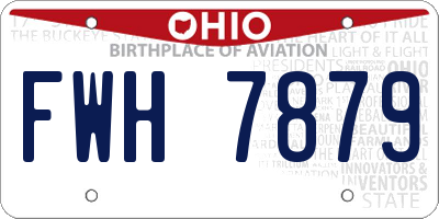 OH license plate FWH7879
