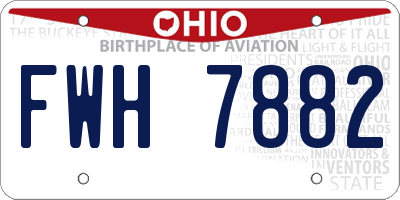 OH license plate FWH7882