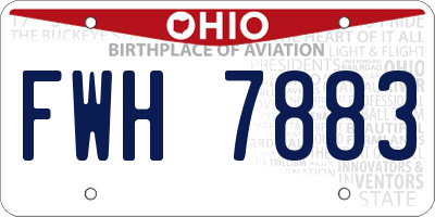 OH license plate FWH7883